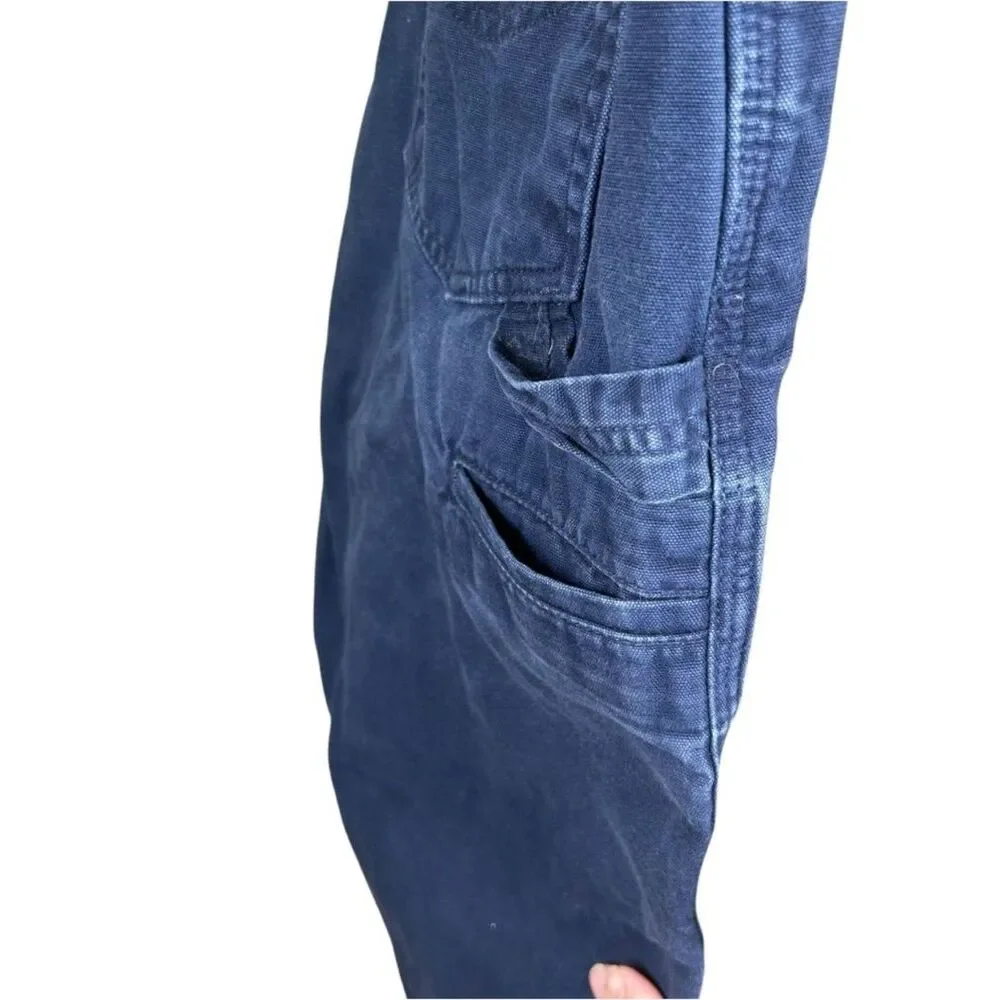 Carhartt Y2K Carpenter Work Loose Pants Utility Blue Relaxed Fit 32x36 B159 NVY